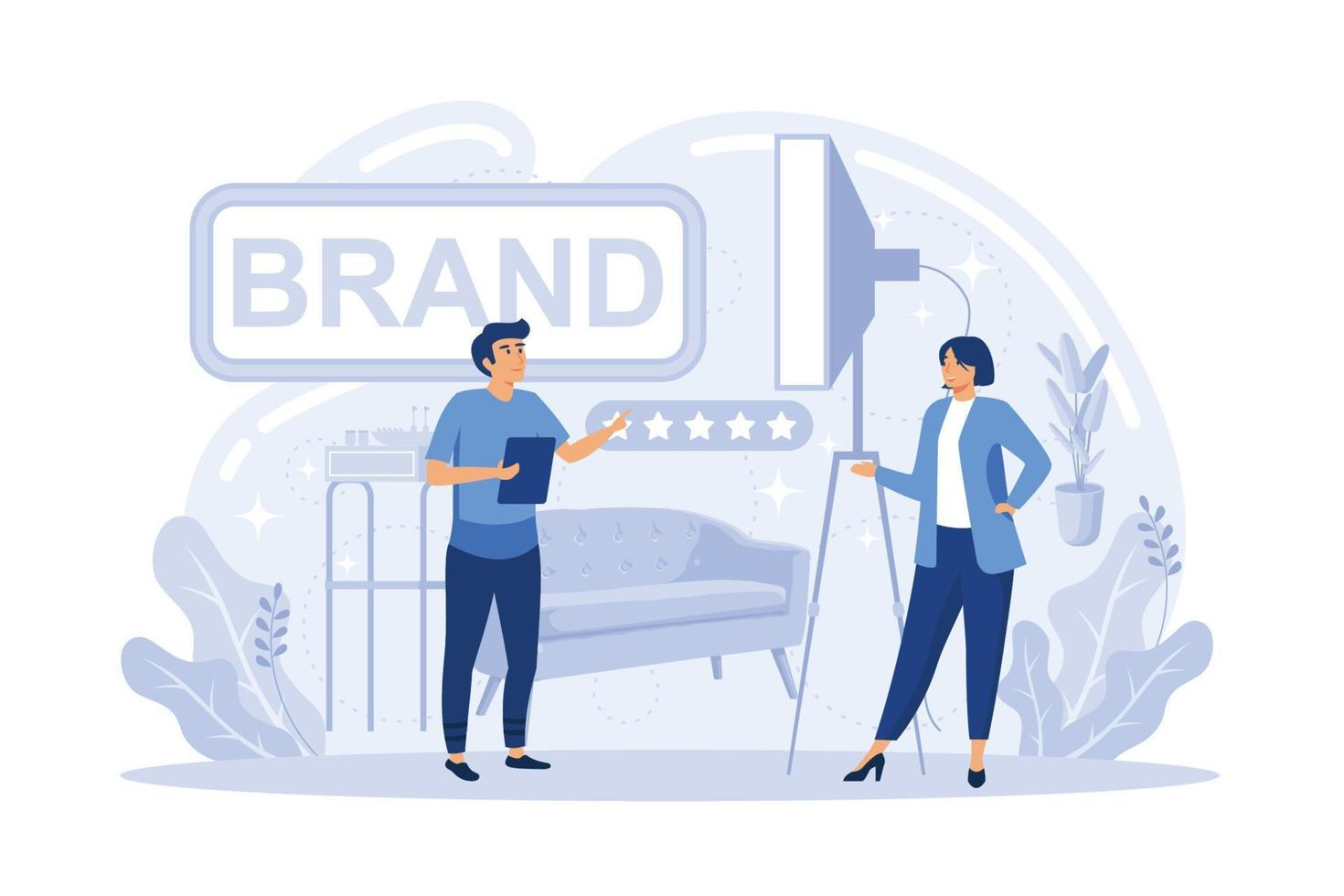 Brand consultant discussing business strategy